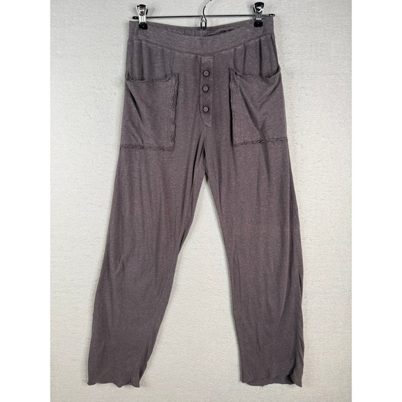 Christina Lehr Pants - Christina Lehr Pants‎ Women Size 2 Gray Hemp Organic Cotton Boho Loungewear